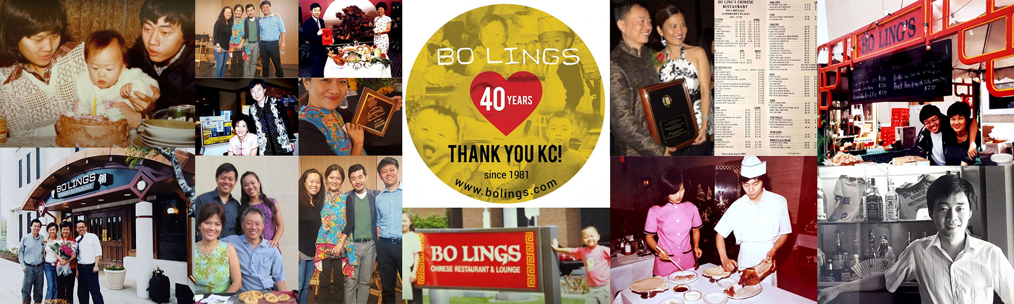 Collage of Bo Lings family photos and special moments